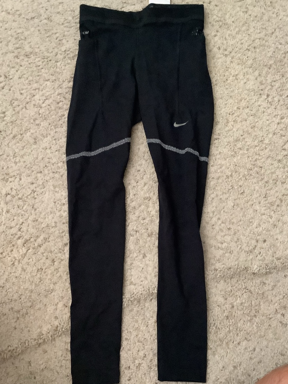 Nike Black Tights with Reflective Accents